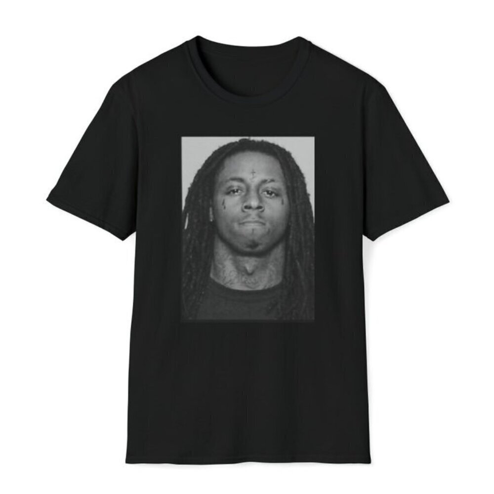 Lil Wayne Mugshot Tee Celebrity Tshirt Hip Hop Clothing For Him
